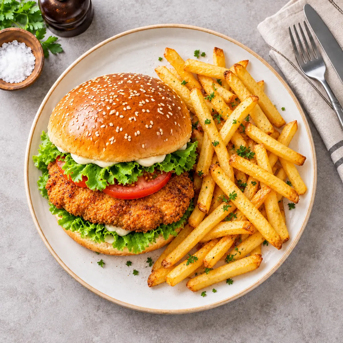 Kycklingburger tallrik 150g